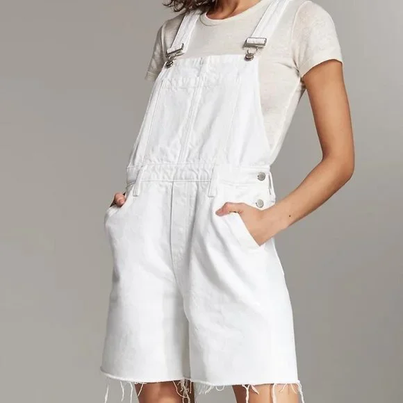 Denim Forum x Aritzia White Overalls/Shortalls - Picture 2 of 2